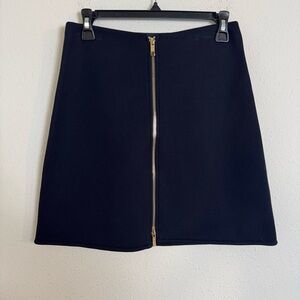 Reiss navy zip front mini skirt